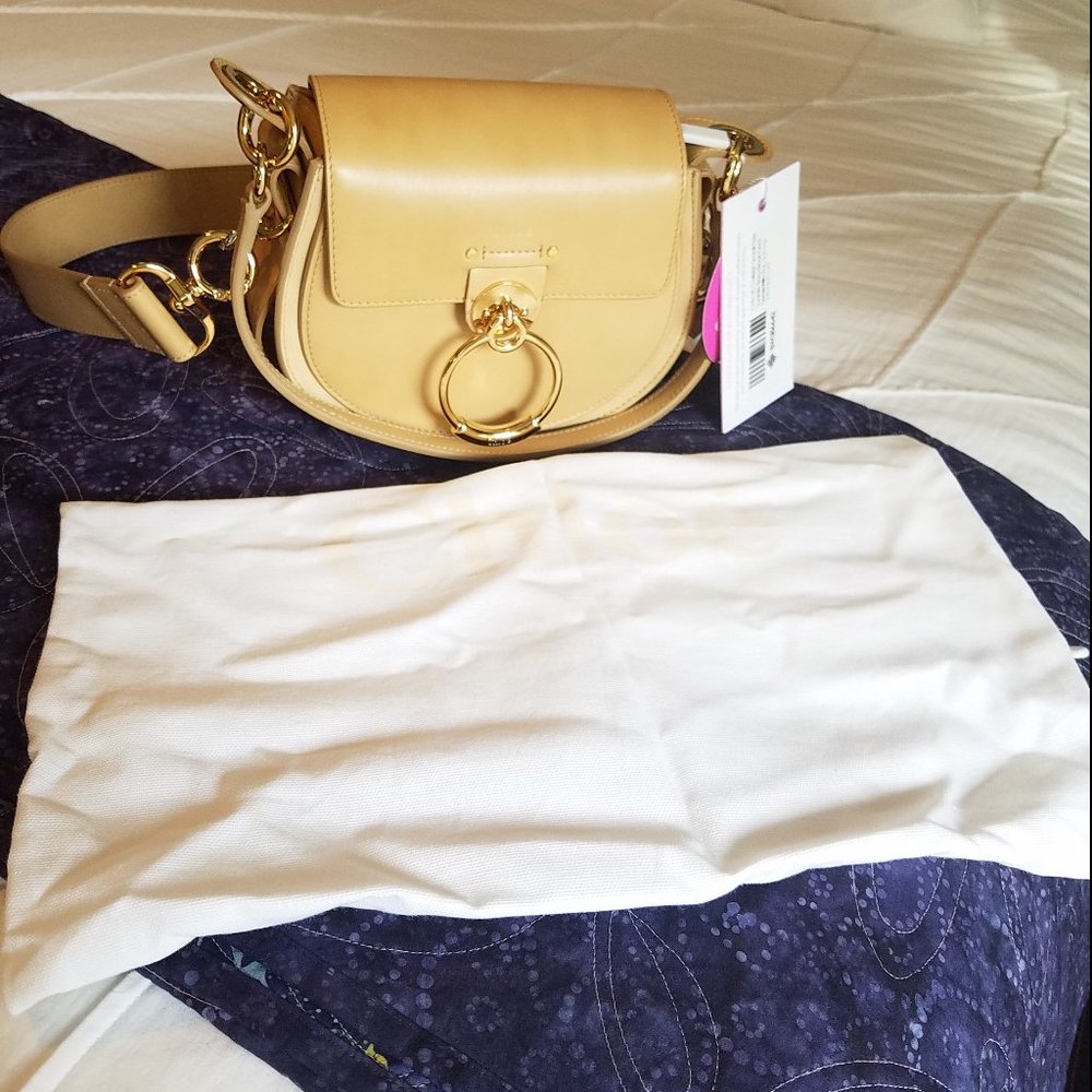 Chloe Tess handbag, small, in natural leather - Picture 5 of 9